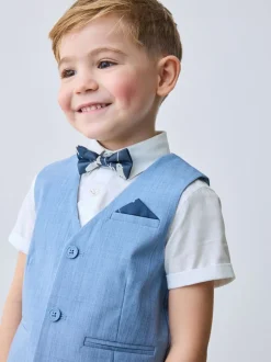 Gelegenheidskleding|Kostuums En Herenvesten*Baker by Ted Baker - set van overhemd, gilet en short Blauw