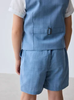 Gelegenheidskleding|Kostuums En Herenvesten*Baker by Ted Baker - set van overhemd, gilet en short Blauw
