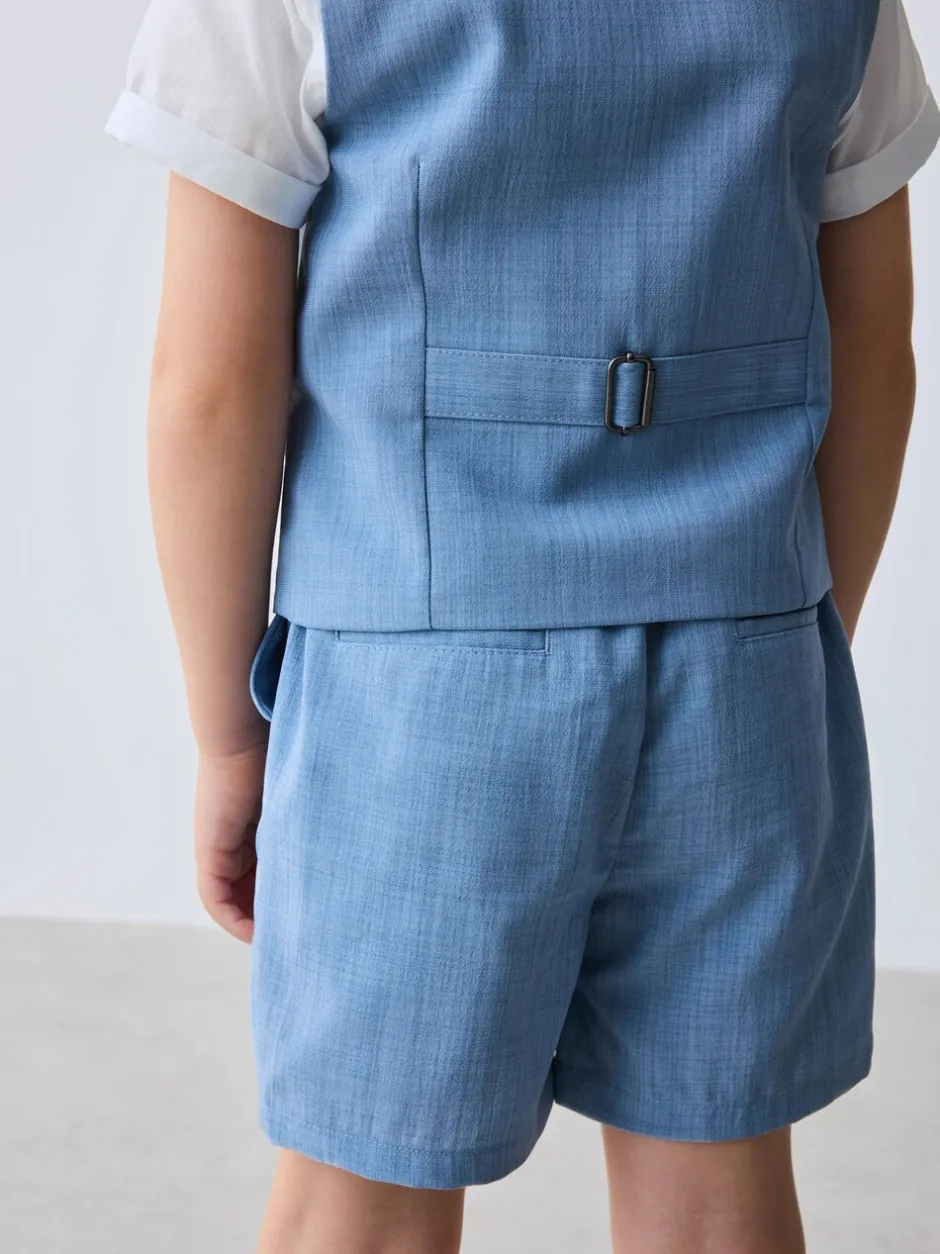 Gelegenheidskleding|Kostuums En Herenvesten*Baker by Ted Baker - set van overhemd, gilet en short Blauw