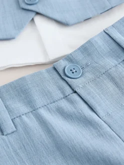 Gelegenheidskleding|Kostuums En Herenvesten|Baker by Ted Baker - set van gilet, overhemd en broek Blauw