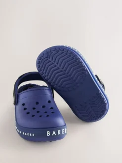 Pantoffels|Baker by Ted Baker - met borg gevoerde klomppantoffels Blauw