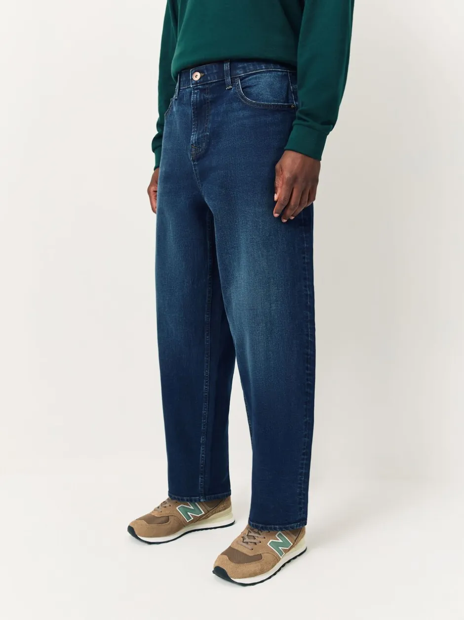 Jeans|Next Blauw - Barrel Fit Classic Stretch Jeans