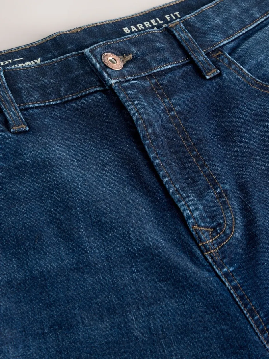 Jeans|Next Blauw - Barrel Fit Classic Stretch Jeans