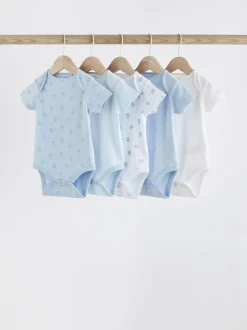 Rompertjes En Hemdjes|Next Blauw - Beer Baby Bodysuits met korte mouwen