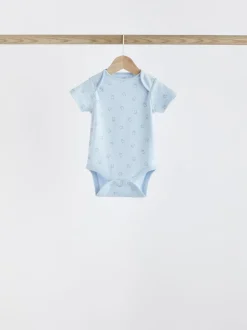 Rompertjes En Hemdjes|Next Blauw - Beer Baby Bodysuits met korte mouwen