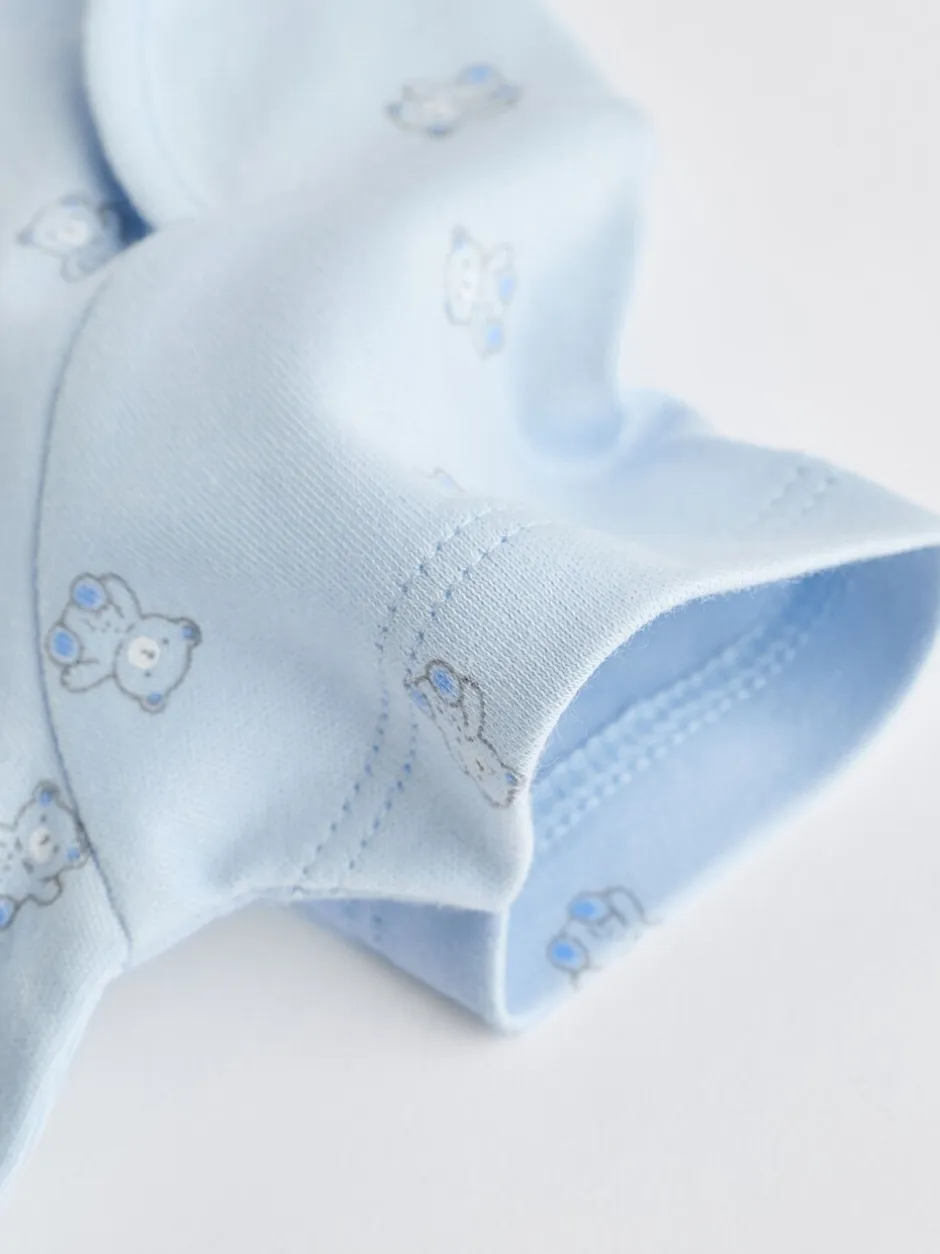 Rompertjes En Hemdjes|Next Blauw - Beer Baby Bodysuits met korte mouwen
