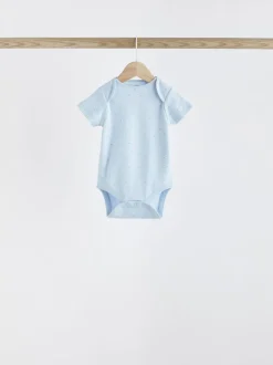 Rompertjes En Hemdjes|Next Blauw - Beer Baby Bodysuits met korte mouwen