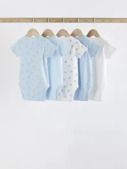 Rompertjes En Hemdjes|Next Blauw - Beer Baby Bodysuits met korte mouwen