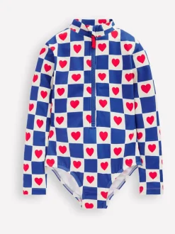 Badkleding|Badkleding|Boden - badpak met lange mouwen Blauw