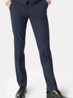 Formele Broek|Brook Taverner - Cassino Slim Fit Trousers Blauw