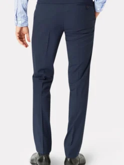 Formele Broek|Brook Taverner - Cassino Slim Fit Trousers Blauw