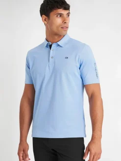 Sportkleding|Poloshirts*Calvin Klein Golf Blauw - Uni poloshirt