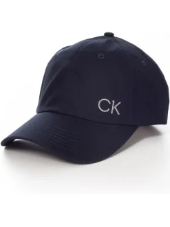 Mutsen, Sjaals En Handschoenen*Calvin Klein Golf - 100% zwarte katoenen keperstof petten Blauw