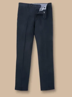 Formele Broek*Charles Tyrwhitt - slim fit 100% linnen broek Blauw