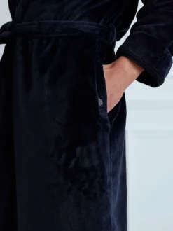 Kamerjassen En Badjassen*Chelsea Peers - - Fleece badjas Blauw