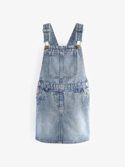 Jurken*Next - Denim overgooier (3-16 jr) Blauw