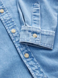 Shirts*Next Blauw - Denim overhemd met lange mouwen (3-16jr)