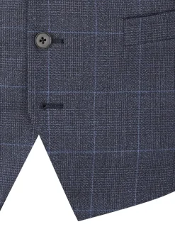 Vesten|Skopes - Enkele knoop - scoop Anello gilet met dubbele rij knopen Blauw