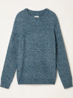 Gebreide Kleding|Fat Face - FatFace Knitted Crew Neck Jumper Blauw