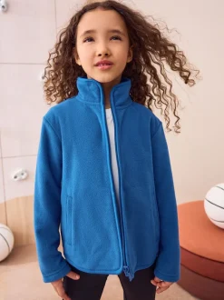 Schoolkleding|Schoolkleding*Next - Fleece jack met rits en zakken (3-16 jr) Blauw
