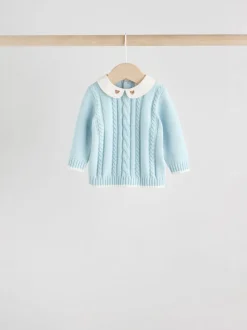 Truien En Breisels|Sets En Outfits|Next - Gebreide trui en leggings babyset (0mnd-3jr) Blauw