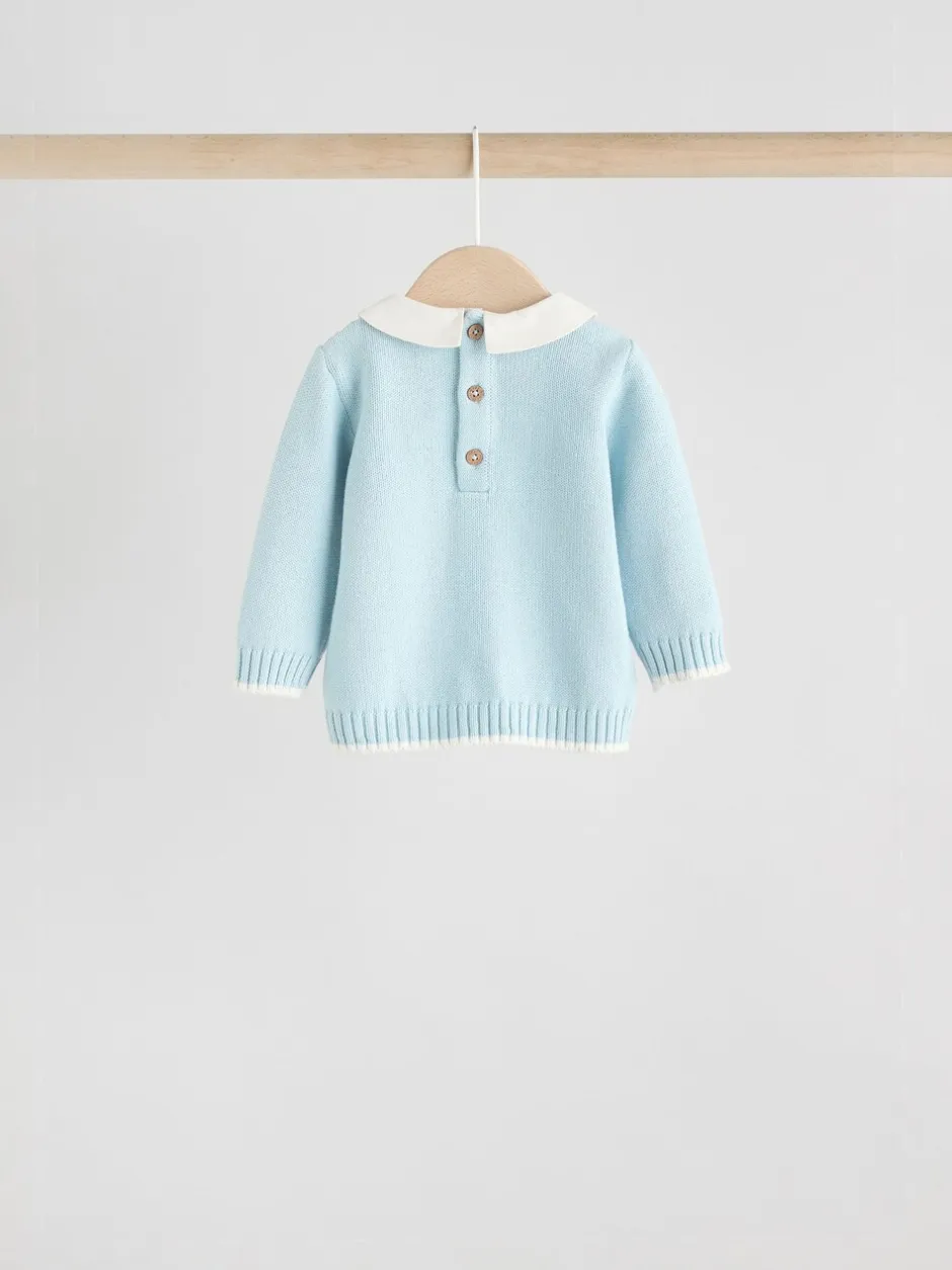 Truien En Breisels|Sets En Outfits|Next - Gebreide trui en leggings babyset (0mnd-3jr) Blauw