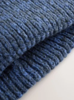 Mutsen, Handschoenen En Sjaals|Next - Grofgebreide beanie-muts (1-16jr) Blauw