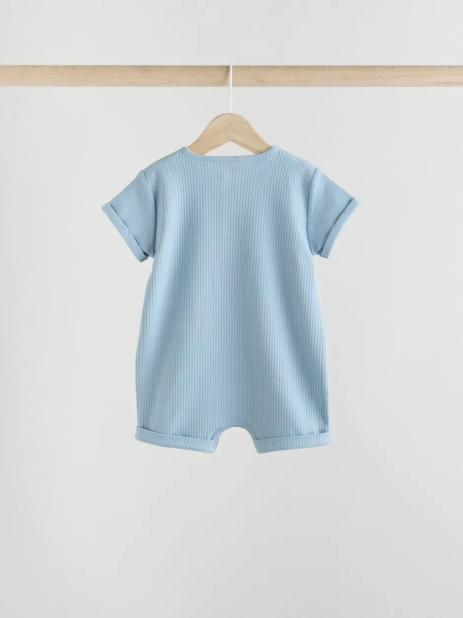 Sets En Combisets|Babypakjes En Babypyjama's*Next - Grootvader Knopen bij de hals 4 set Baby Rompertjes Blauw