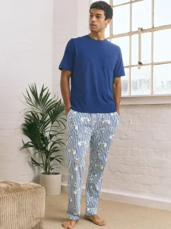 Pyjama's*Next Blauw - Hamish the Highland Cow Jersey Short Sleeve Pyjamas Set