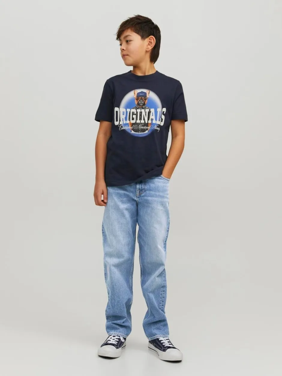 Jeans*JACK & JONES JUNIOR - Chris Relaxed Fit Black Jeans Blauw