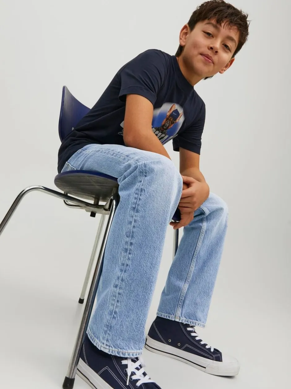 Jeans*JACK & JONES JUNIOR - Chris Relaxed Fit Black Jeans Blauw