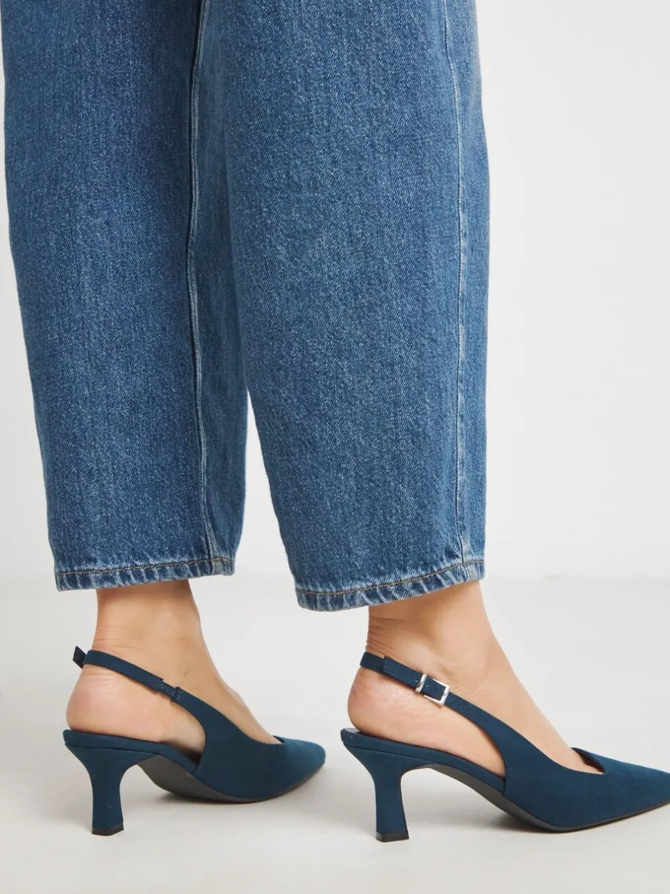 Ruimvallend En Extraruimvallend|JD Williams - Pointed Toe Slingback Heels Blauw