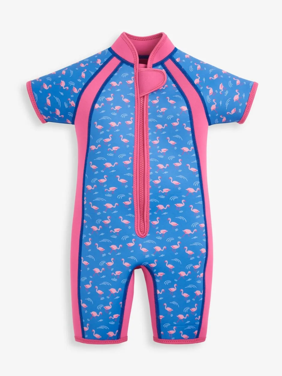 Badkleding|Jojo Maman Bébé - Floral Print Junior Wetsuit Blauw