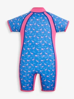 Badkleding|Jojo Maman Bébé - Floral Print Junior Wetsuit Blauw