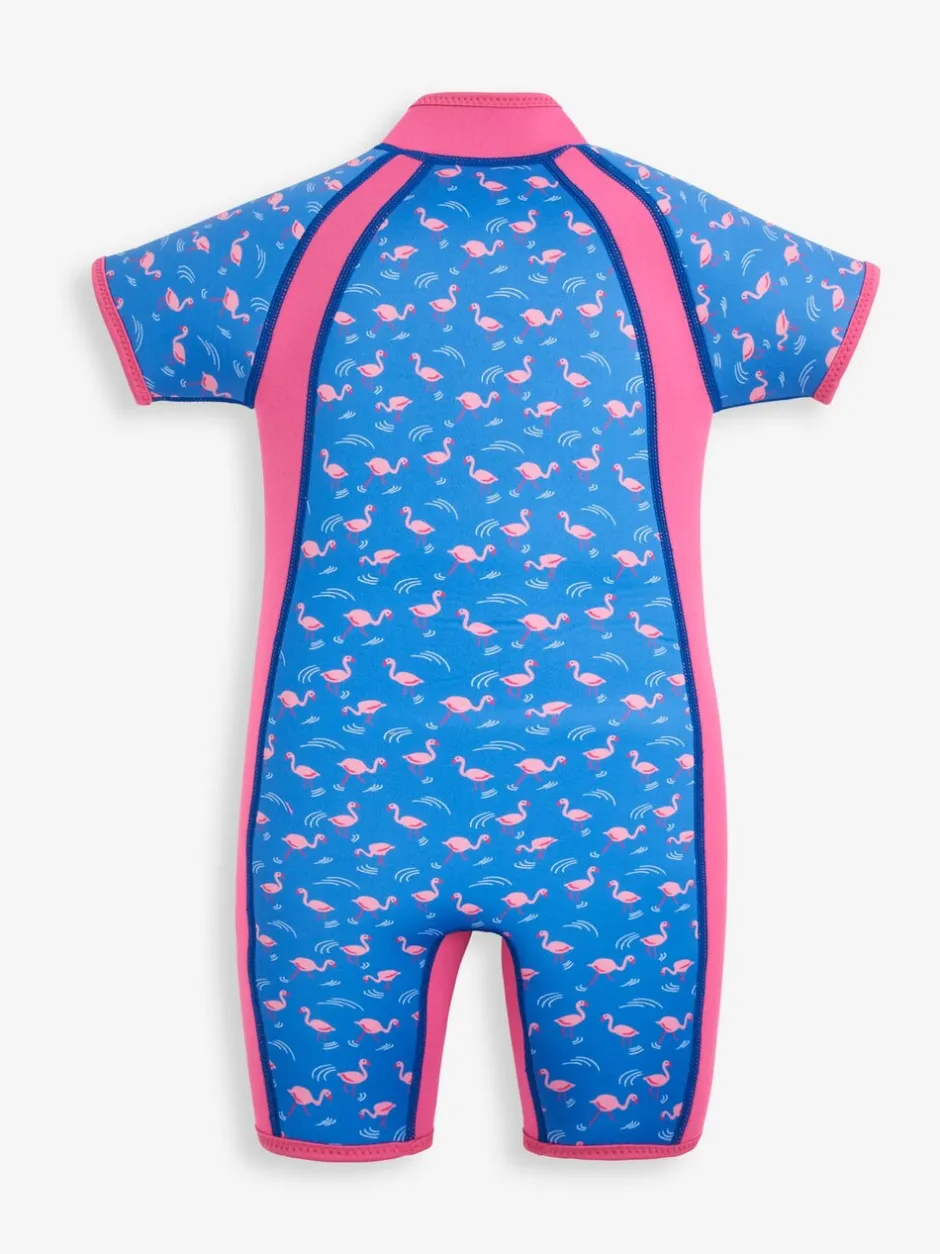 Badkleding|Jojo Maman Bébé - Floral Print Junior Wetsuit Blauw