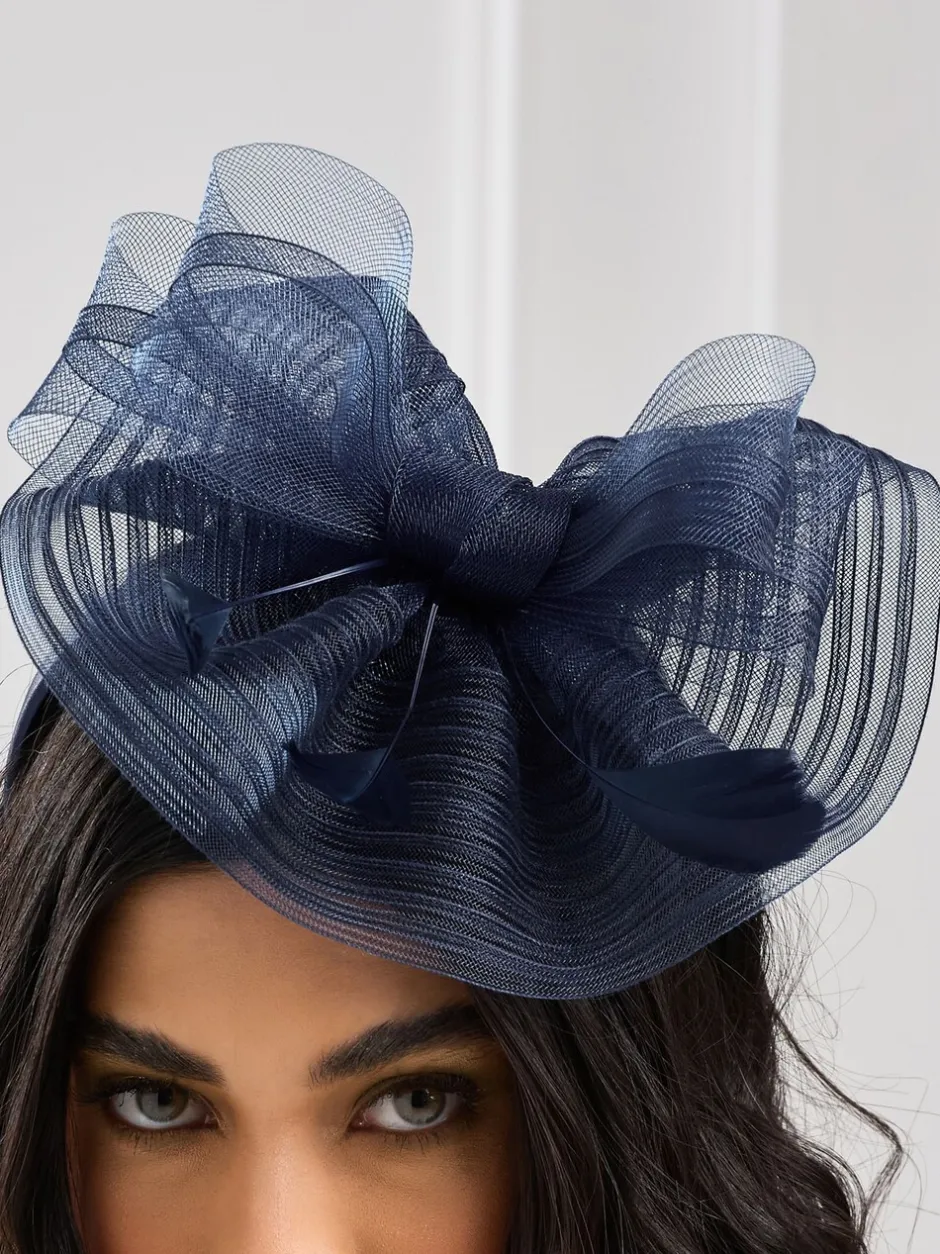 Haaraccessoires|Jon Richard - fascinatorhoedje Blauw