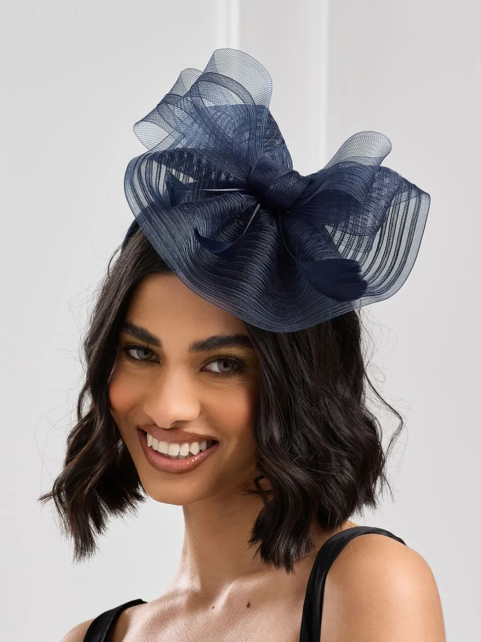 Haaraccessoires|Jon Richard - fascinatorhoedje Blauw