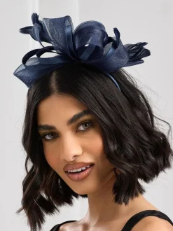 Haaraccessoires|Jon Richard - medium Fascinator hoofdband Blauw