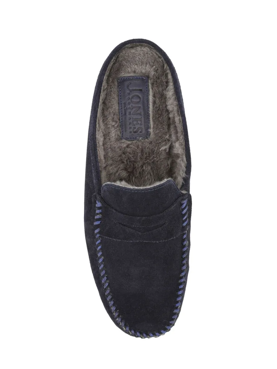 Pantoffels*Jones Bootmaker - Zap Leather Mule Slippers Blauw
