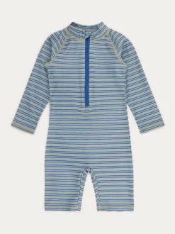 Badkleding|Badkleding*KIDLY by MORI - 3/4 Sleeve Sunsafe Suit Blauw