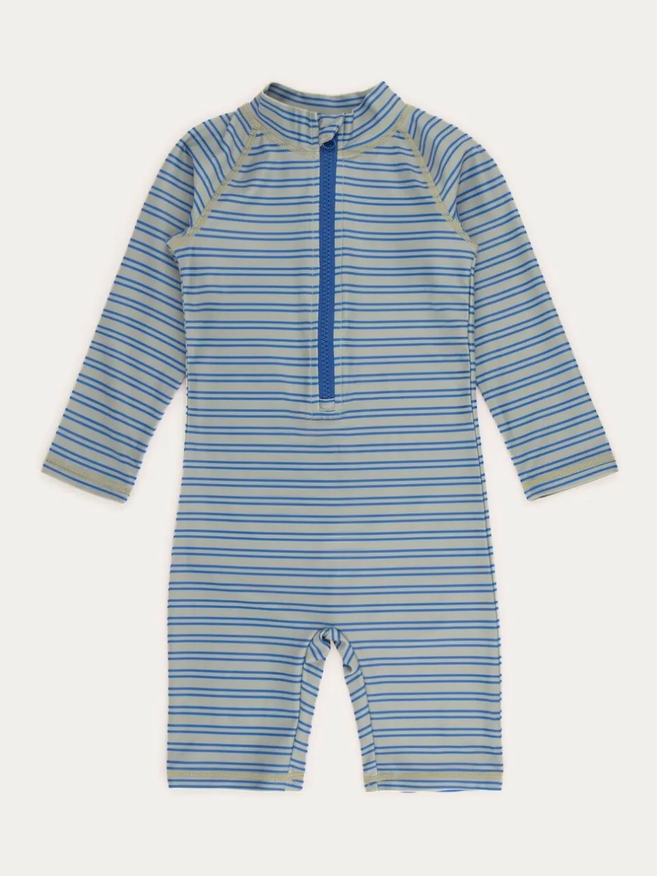 Badkleding|Badkleding*KIDLY by MORI - 3/4 Sleeve Sunsafe Suit Blauw