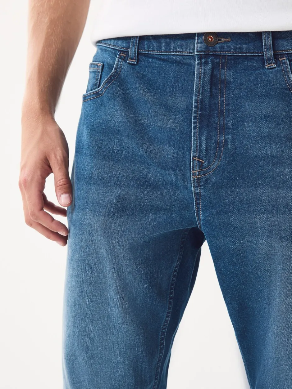Jeans*Next Blauw - Klassieke stretchjeans met standaard taps toelopende pasvorm