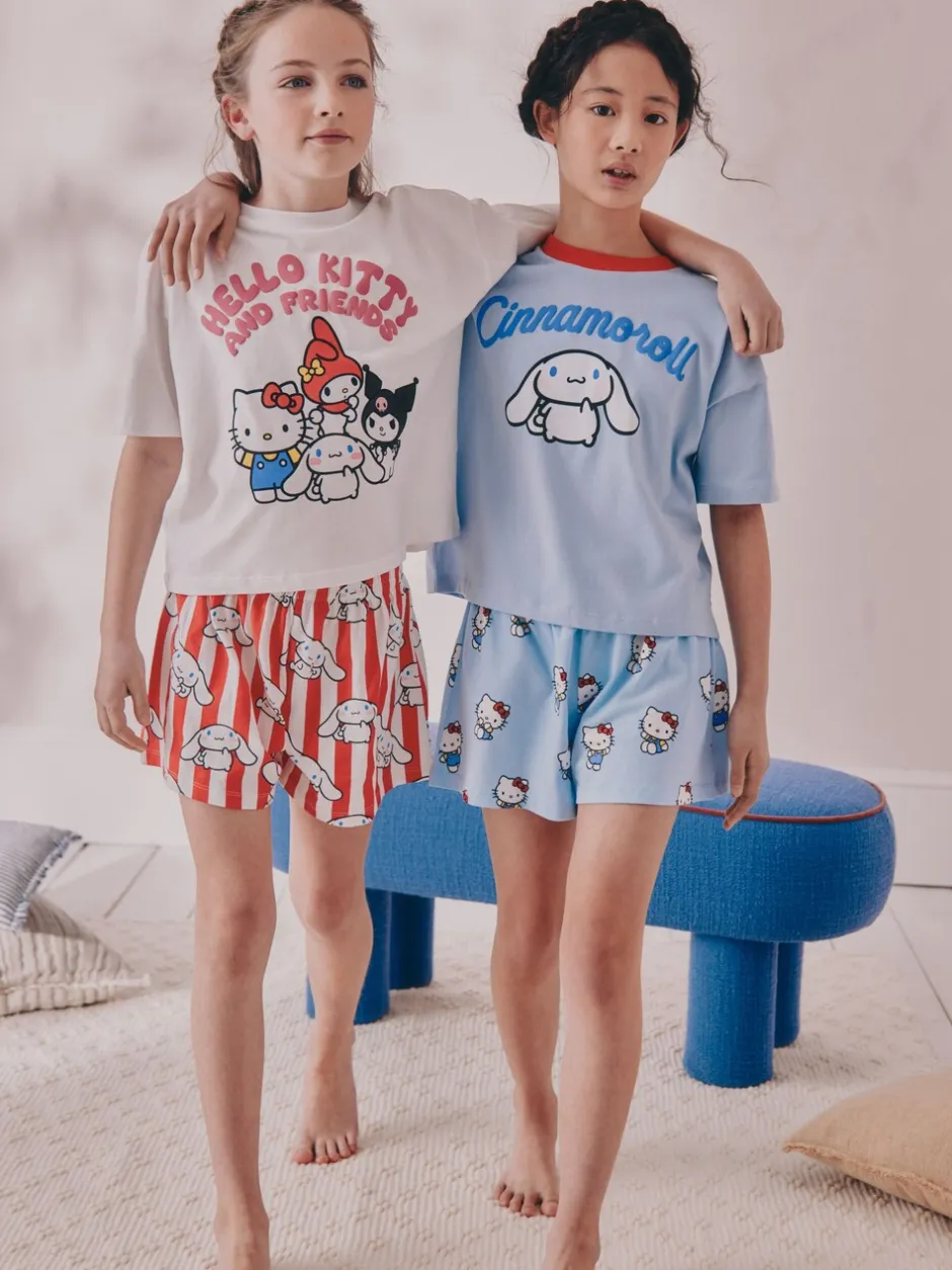 Nachtkleding En Pyjama's|Pyjama's*Next Blauw - Korte Hello Kitty pyjama's 2 set (3-14jaar)