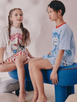 Nachtkleding En Pyjama's|Pyjama's*Next Blauw - Korte Hello Kitty pyjama's 2 set (3-14jaar)
