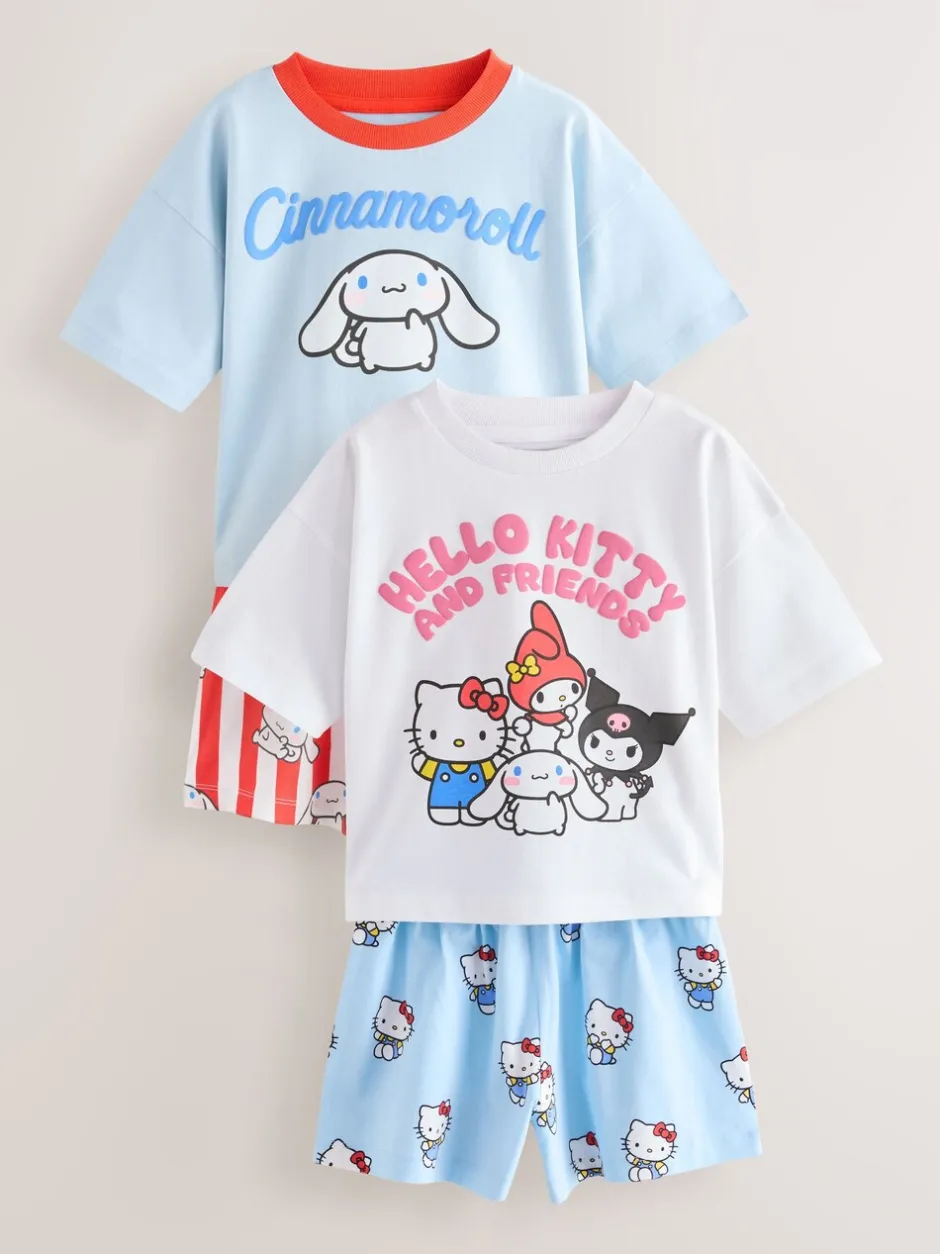 Nachtkleding En Pyjama's|Pyjama's*Next Blauw - Korte Hello Kitty pyjama's 2 set (3-14jaar)