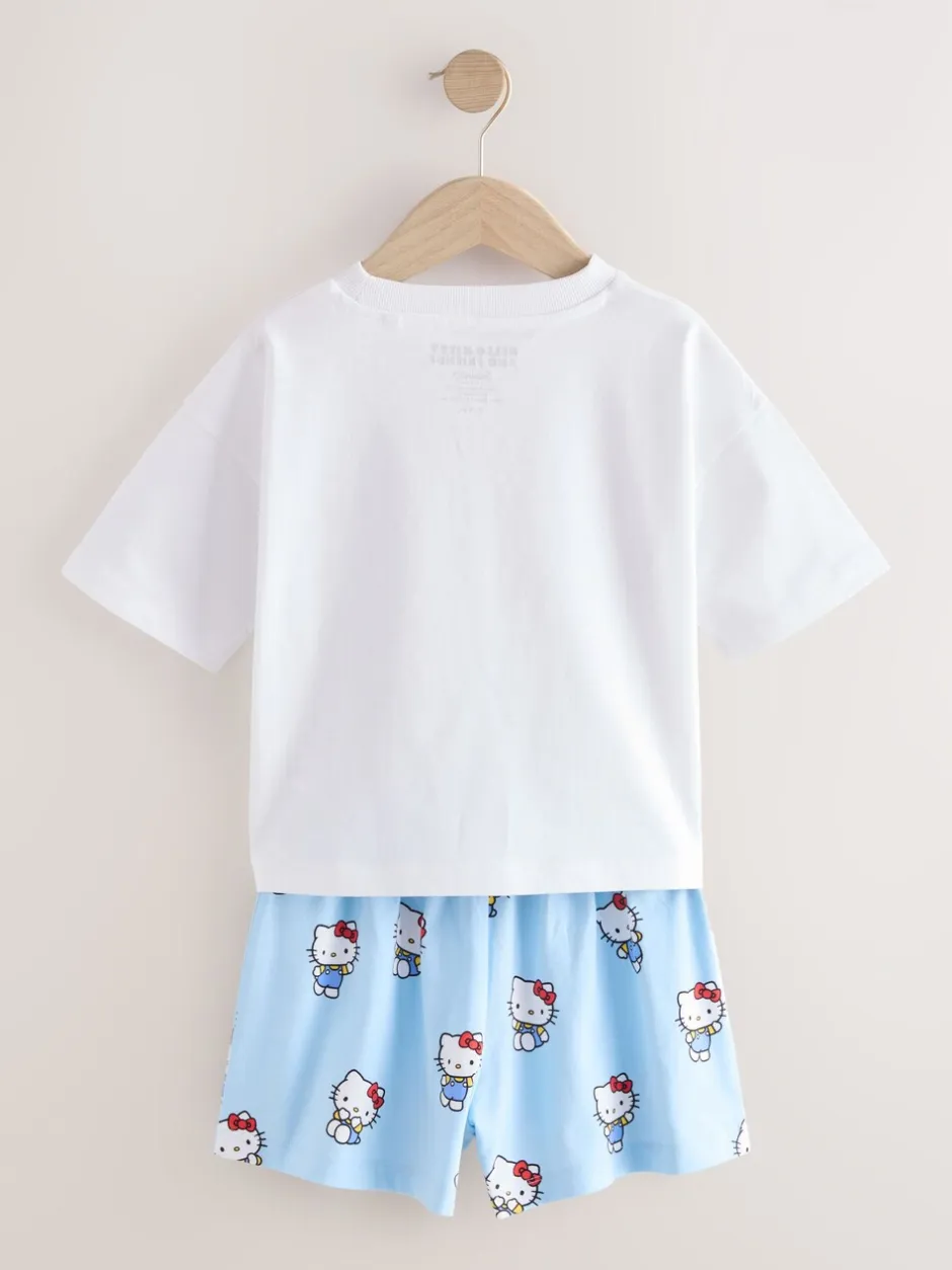 Nachtkleding En Pyjama's|Pyjama's*Next Blauw - Korte Hello Kitty pyjama's 2 set (3-14jaar)