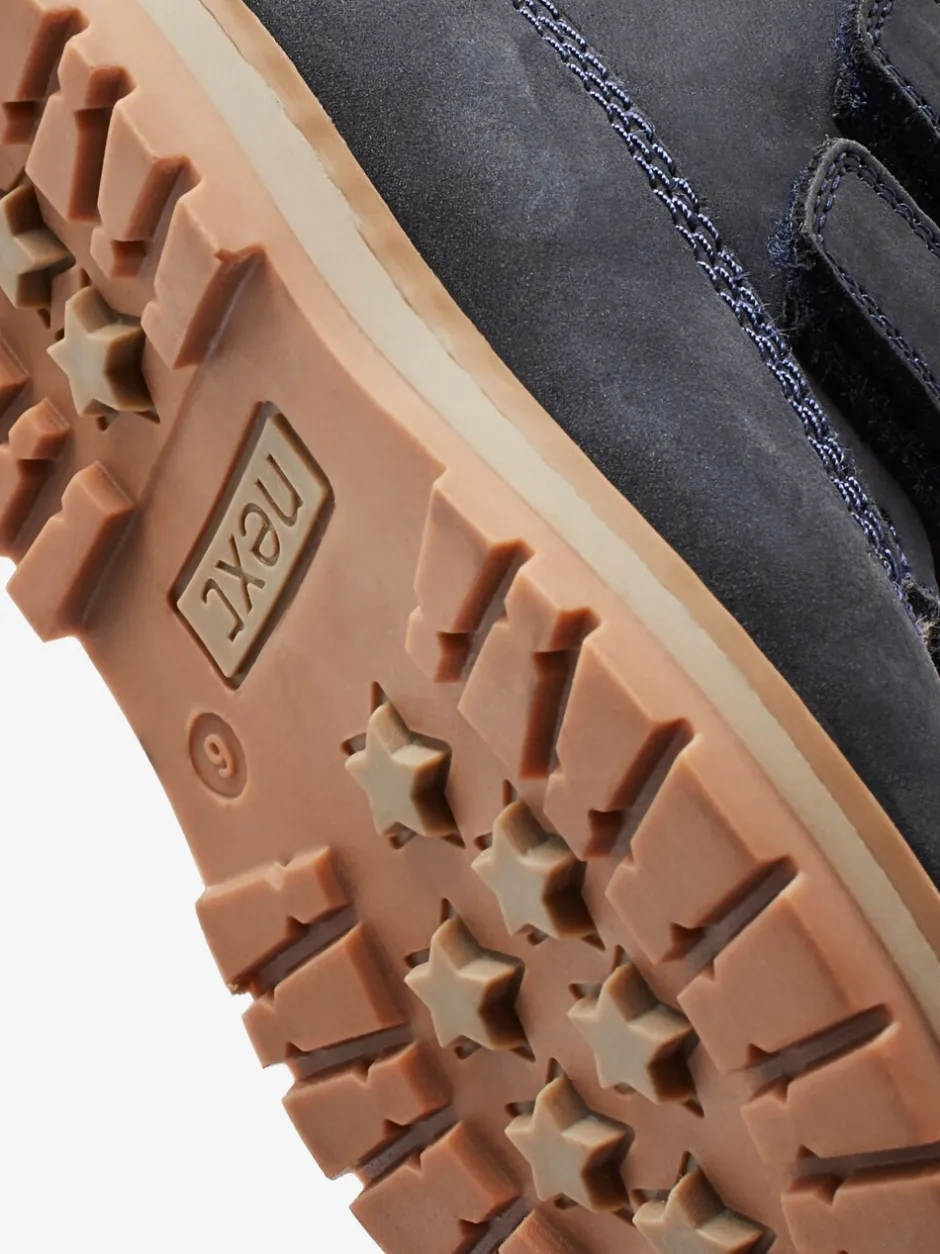Boots*Next - Leren Thermal gevoerde Thinsulate werklaarzen met klittenbandsluiting Blauw