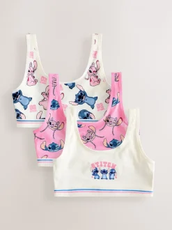 Alle Ondergoed|Next Blauw - Lilo And Stitch Disney Cropped Tops 3 Stuks (5-16jr)