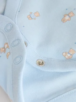 Rompertjes En Hemdjes|Rompertjes En Hemdjes*Next Blauw - Long Sleeved Baby Bear Bodysuit