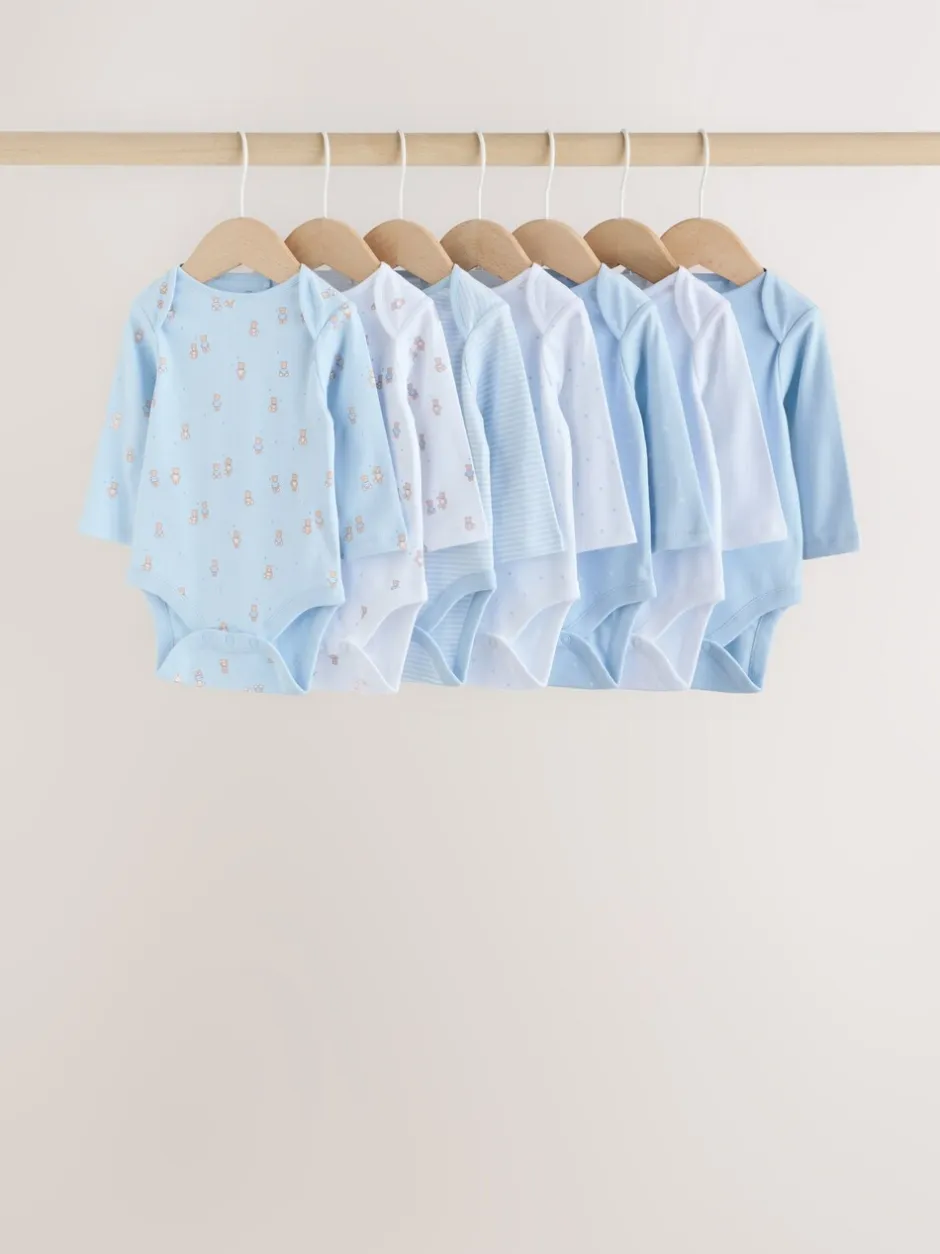 Rompertjes En Hemdjes|Rompertjes En Hemdjes|Next Blauw - Long Sleeved Baby Bear Bodysuit